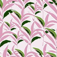 Stylized tropical palm leaves wallpaper. Jungle palm leaf seamless pattern. vector