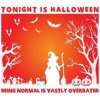 Tonight is halloween vector