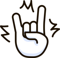 diablo cuerno rock gracioso emoji icono pegatina png