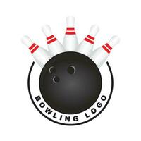 Bowling logo design vector