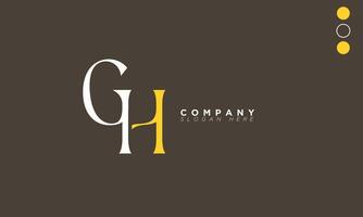 GH Alphabet letters Initials Monogram logo HG, G and H vector