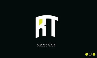 rt alfabeto letras iniciales monograma logo tr, r y t vector