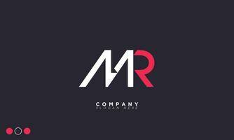 MR Alphabet letters Initials Monogram logo RM, M and R vector