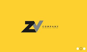 ZV Alphabet letters Initials Monogram logo VZ, Z and V vector