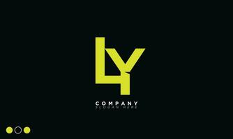 ly alfabeto letras iniciales monograma logo yo, l y y vector