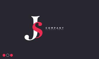 JS Alphabet letters Initials Monogram logo SJ, J and S vector