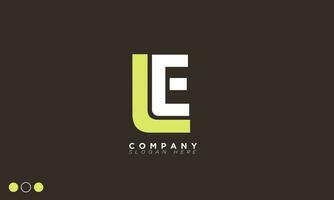 LE Alphabet letters Initials Monogram logo EL, L and E vector