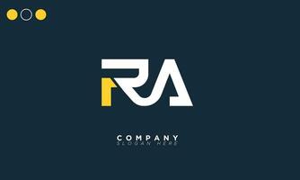 RA Alphabet letters Initials Monogram logo AR, R and A vector