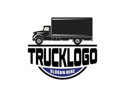 semi truck logo emblem logo template vector