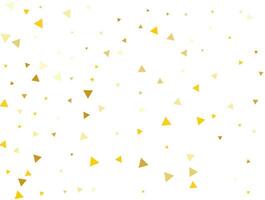 Golden Triangular Confetti. Vector illustration