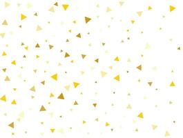 Golden Triangular Confetti. Vector illustration