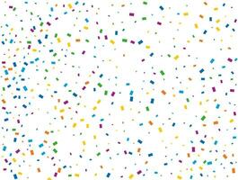 Birthday Rectangular Confetti. Light Rainbow glitter confetti background. Colored festive texture. vector