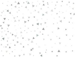 Light silver Triangular glitter confetti background. White festive texture. vector