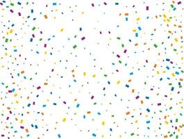 Birthday Rectangular Confetti. Light Rainbow glitter confetti background. Colored festive texture. vector