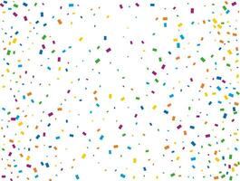 Birthday Rectangular Confetti. Light Rainbow glitter confetti background. Colored festive texture. vector