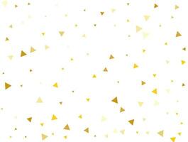 Golden Triangular Confetti. Vector illustration