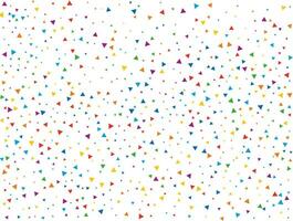 Triangular Rainbow  Confetti. Rainbow glitter confetti background. Vector illustration.