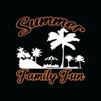 Summer family fun, Creative summer t-shirt design vector