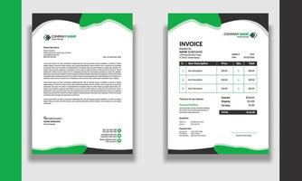 Professional Corporate modern clean Business stationery letterhead and invoice design template vector