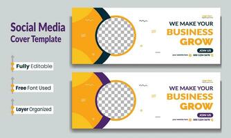 Abstract corporate business digital agency for social media cover banner template, Fully Editable webinar social media cover banner template web post. web banner template. vector