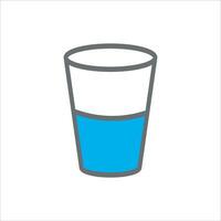 vaso de agua icono vector ilustración símbolo