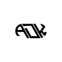 adk letra logo diseño. adk creativo iniciales letra logo concepto. adk letra diseño. vector