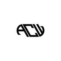 acw letra logo diseño. acw creativo iniciales letra logo concepto. acw letra diseño. vector