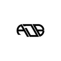 adb letra logo diseño. adb creativo iniciales letra logo concepto. adb letra diseño. vector