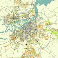 Vector city map of Harbin, Heilongjiang, China