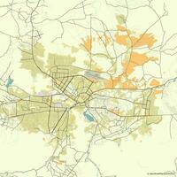 Vector city map of Kabul Afghanistan