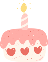 Geburtstag Kuchen, süß Rosa Süss eben Design Illustration png