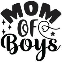 mom of boys vector