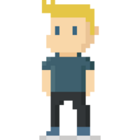 pixel konst blond hår man karaktär png