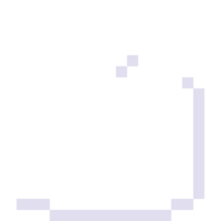pixel kunst bonzen omhoog wit hand- icoon png