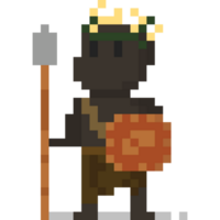 pixel arte africano nativo personaggio png