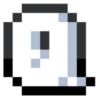 Pixel Letter Q With Black Line. png