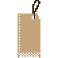 pixel art Vide étiquette papier étiquette png