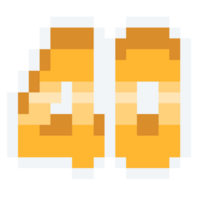 Pixel Art Gold Number 40 Icon png