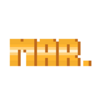 Pixel Kunst Gold kurz März Text. png