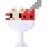 Pixel cat sunday ice cream png