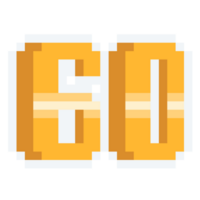pixel kunst gol aantal 60 icoon. png