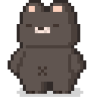 pixel arte cura gordo Urso personagem 3 png