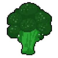 pixel cartone animato broccoli icona illustrazione. png