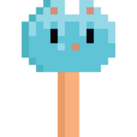 Pixel cat ice cream icon png