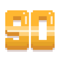 pixel arte ouro número 90 ícone. png