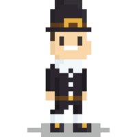 Pixel art vintage soldier character png