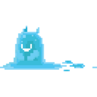 Pixel art water monster character png