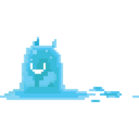 Pixel art water monster character png