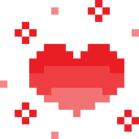 pixel konst valentine hjärta ikon 9 png