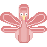 Pixel art turkey cartoon png